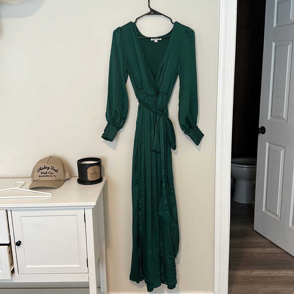 Dark green formal dress